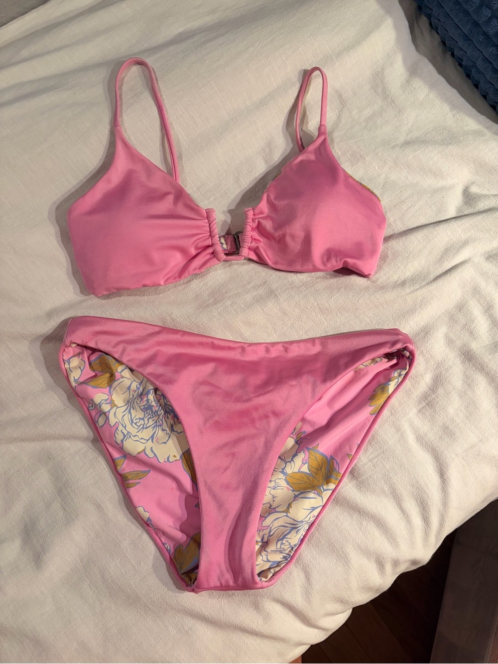 Reversible Maaji Pink Floral Lined Bikini Set